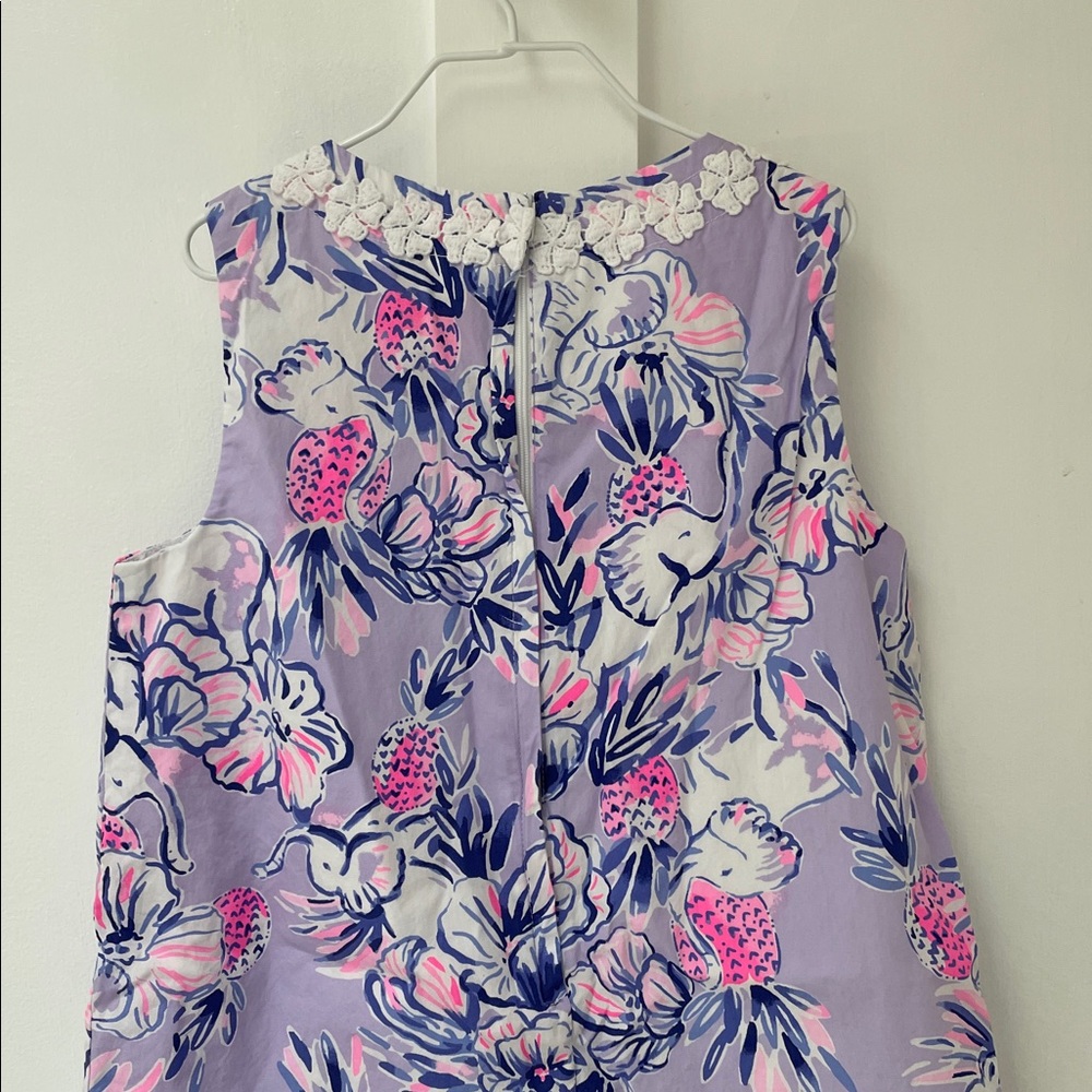 LILLY PULITZER Girls Little Lilly Classic Shift Dress Trunks in the Air Size 10 - Picture 6 of 13